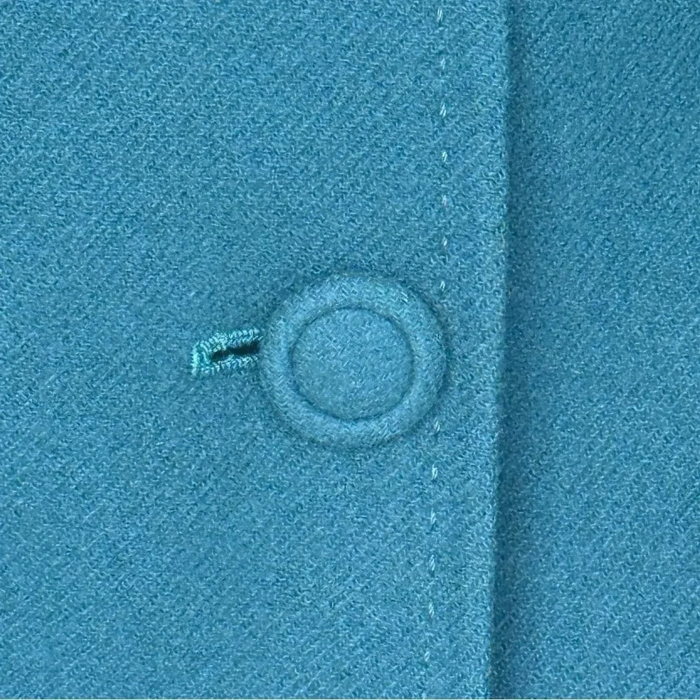 Talbots • Teal Wool Jacket Coat Blazer • Size 2 Petite • 3/4 Sleeve - Picture 12 of 13